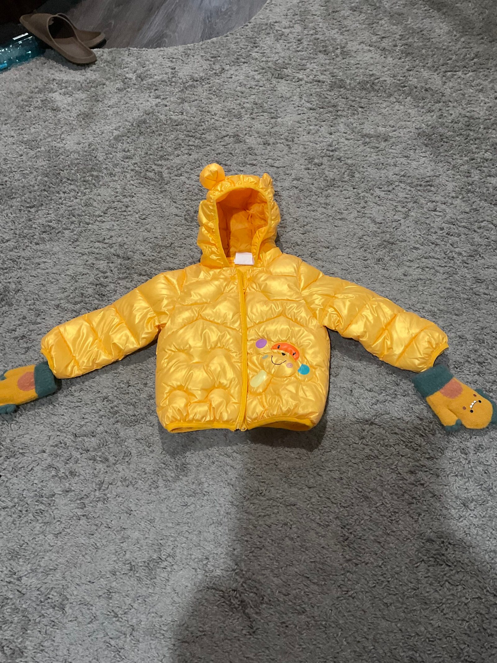 Yellow Toddler Puffer Coat !